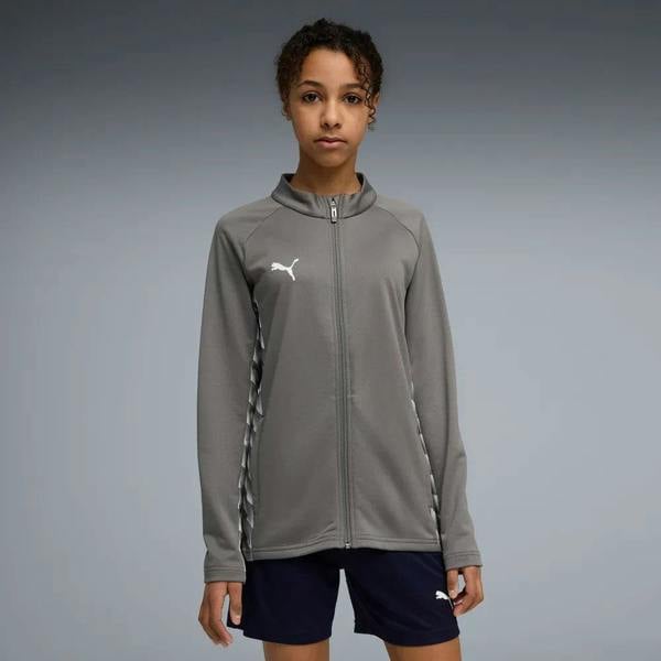 Puma Junior TeamLIGA 26 Training Jacket Full Zip Tracksuit Top Grey 659729