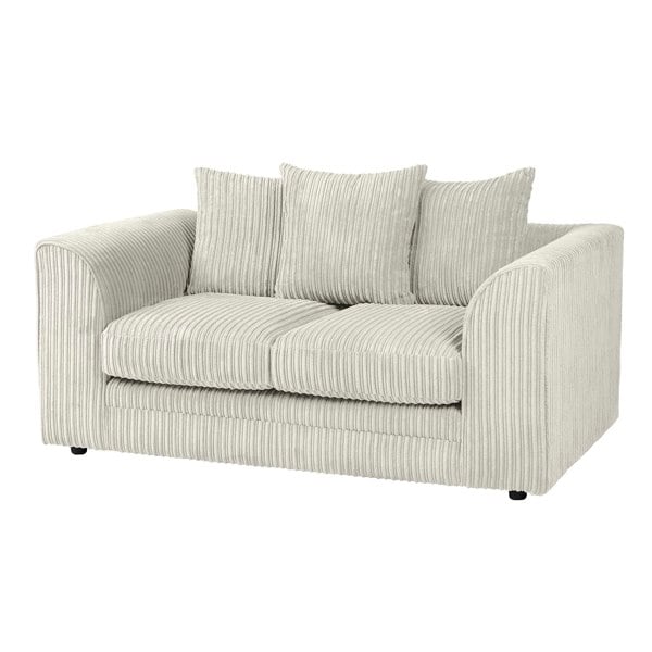 SQUAREBOXX Dylan Jumbo Cord 3+2 Seater Fabric Sofa in Cream
