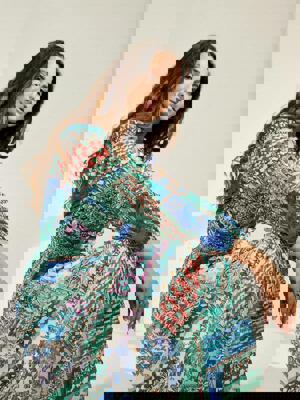 GWD Tinsley Patchwork Print Maxi Dress