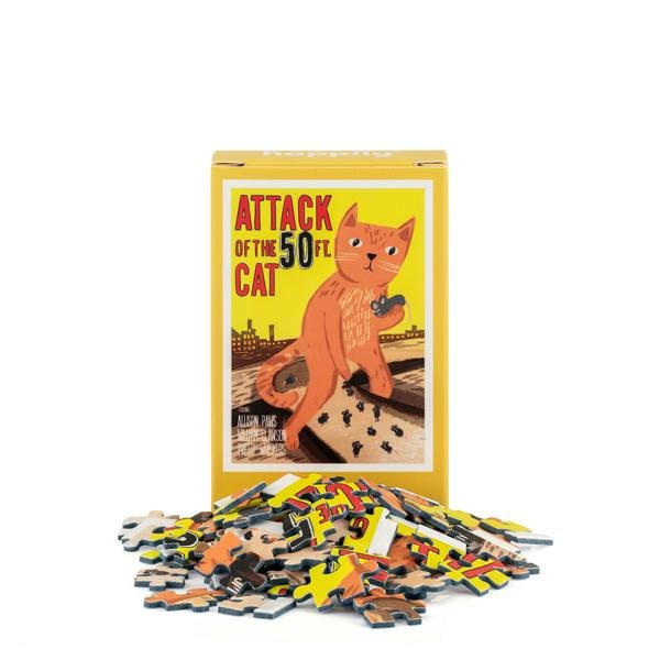 Happily Puzzles Attack of the 50ft Cat - 99 Piece Mini Jigsaw Puzzle