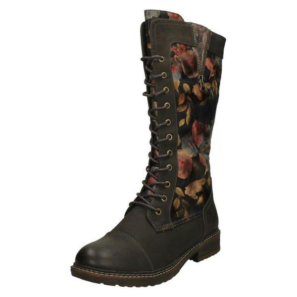 Rieker Ladies Rieker Knee High Zip/Lace Boots 94731