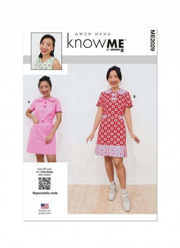 Know Me Sewing Pattern 2029, Dresses for Women, K5 (8-10-12-14-16) - Intermediate