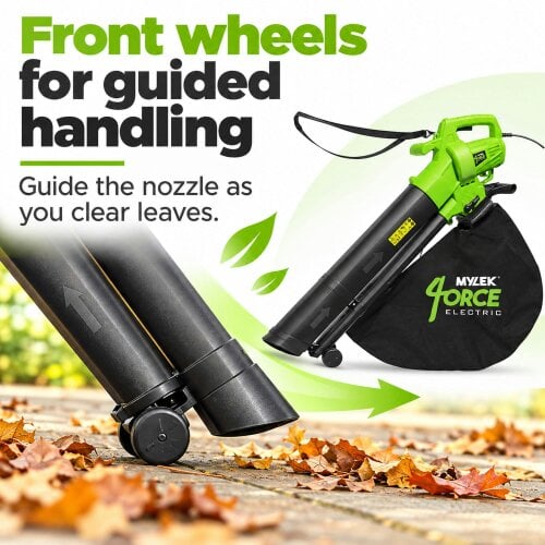 Mylek Leaf Blower & Vacuum, 3000W Mulcher with 2 Collection Bags