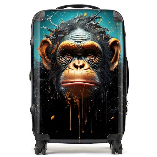 Warren Reed Monkey Face Splashart Blue Suitcase