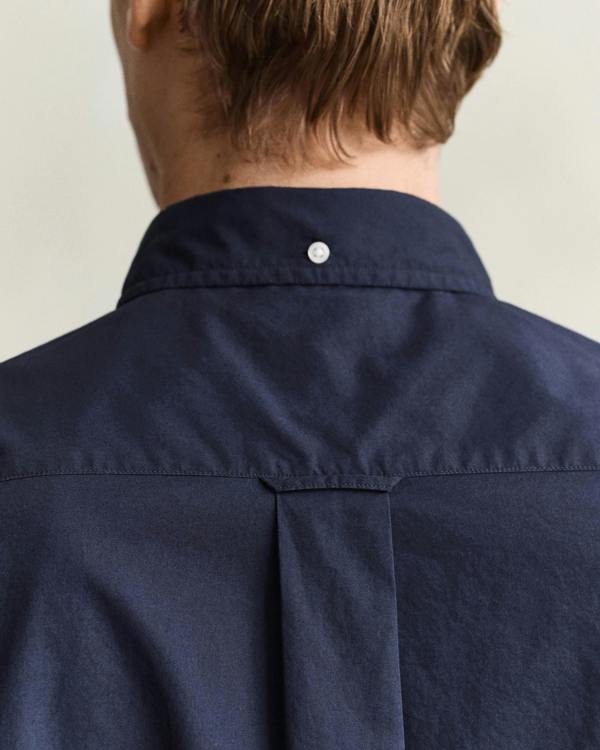 GANT Mens Regular Fit Long Sleeve Poplin Shirt - 433 Evening Blue | CHO | Designer Mens Long Sleeve Shirts