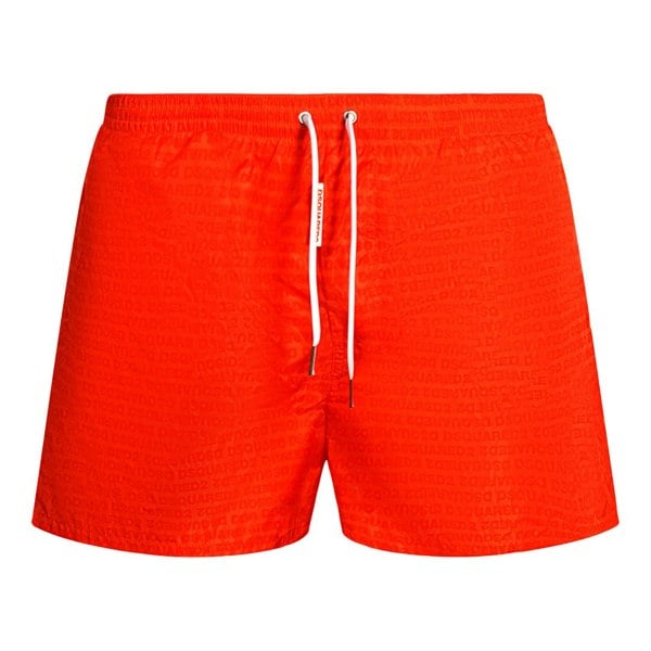 Dsquared2 All Over Design Swim Shorts - Red