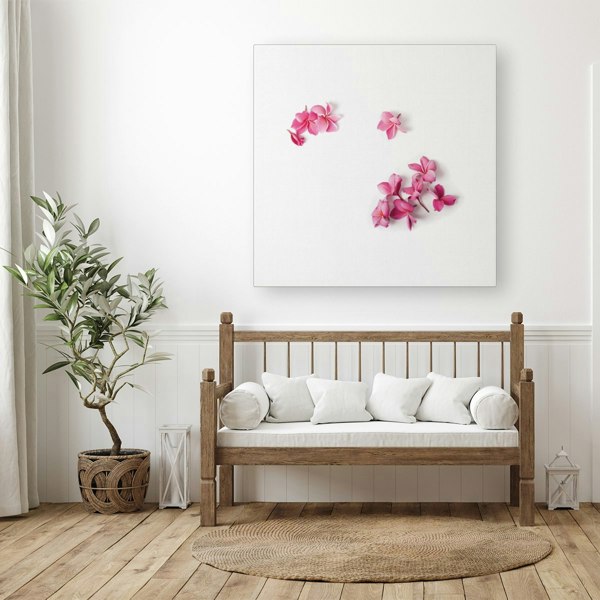 Warren Reed Pink Frangipani Flowers Canvas