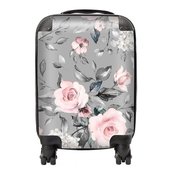 Warren Reed Dusty Pink Roses Suitcase