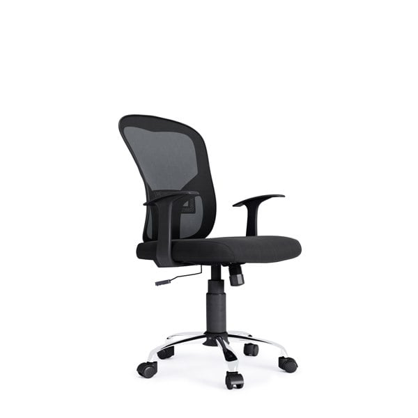 Dorel Home Tampa Office Chair with Wheels in Black Fabric