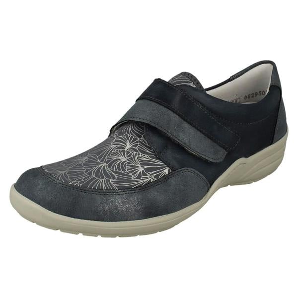 Remonte Ladies Remonte Hook And Loop Wide Fitting Shoes R7600