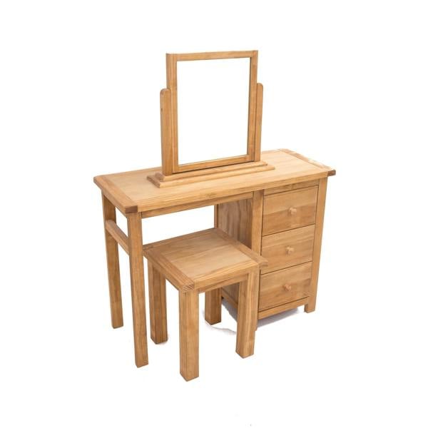 Cabinet Bits Lugo 3 Drawer Dressing Table Set Wood Knob