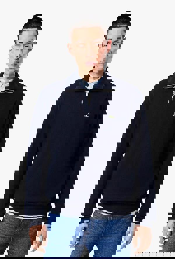 Lacoste Men's Zip-Up High Neck Interlock Sweatshirt