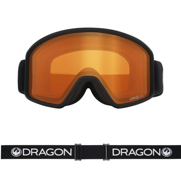 Dragon DXT OTG - Black with Lumalens Amber Lens