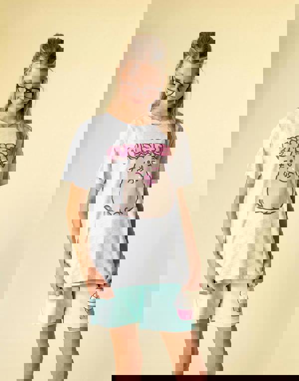 Pusheen Girls Grey Sweet Bubble T-Shirt and Shorts Set