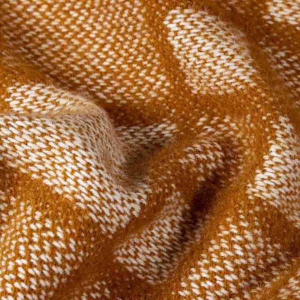 Evening Tales - Pure New Wool Blanket - Mosaic Toffee