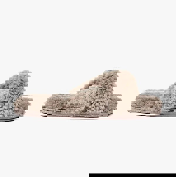 Bedroom Athletics NICKI Womens Faux Fur Slipper Sliders Gingerbread