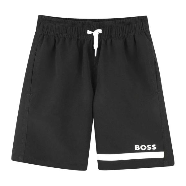 Boss Boys Logo Printed Shorts - Black - 