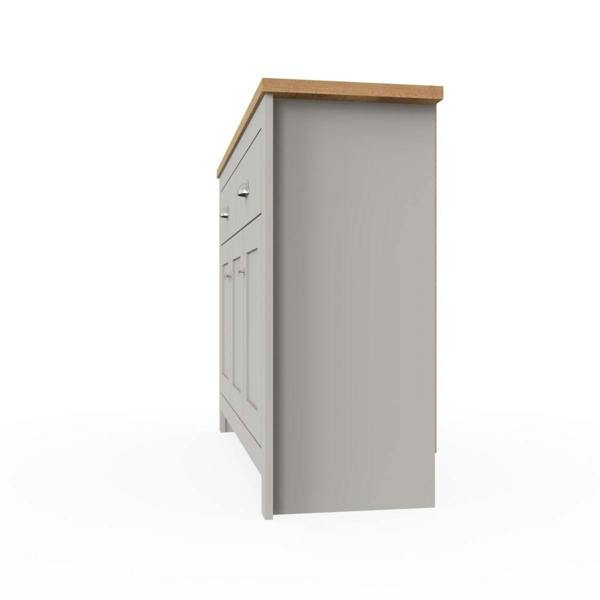 Timber Art Design Lisbon Sideboard 3 Doors 2 Drawers Buffet Storage Cabinet Cupboard Light Grey