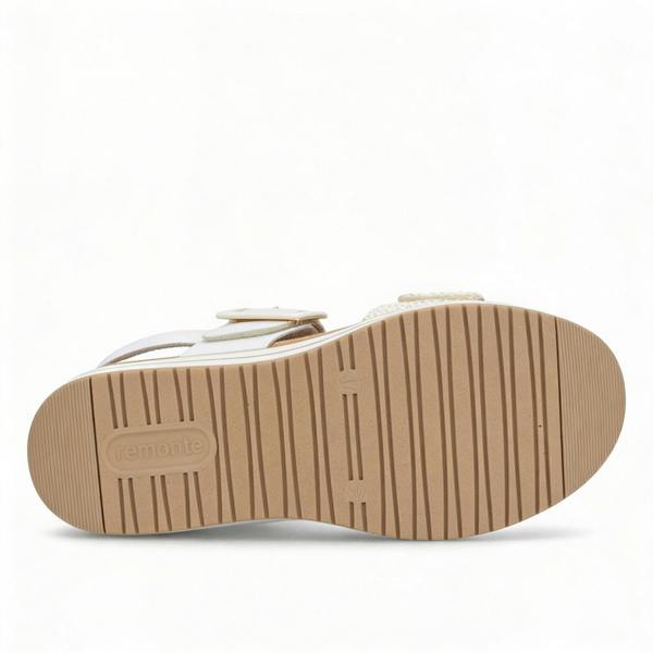 Remonte D1J53 Cross Strap Sandals   in  White