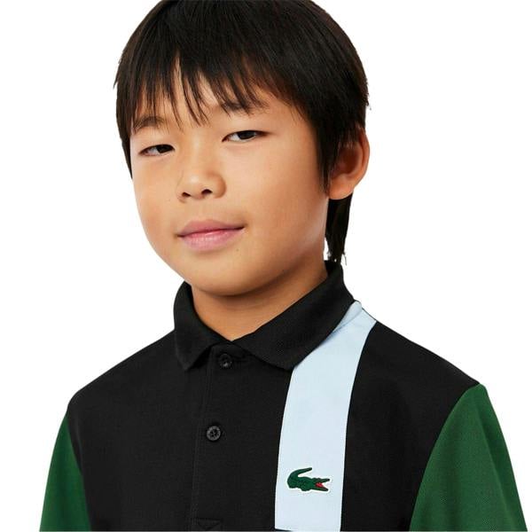Lacoste Boys Lettering Regular Polo Shirt - Black - 