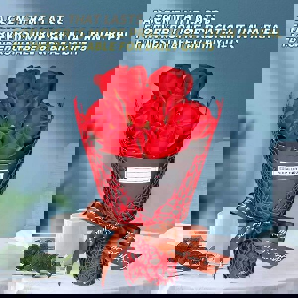 Valentine's Day Artificial Flowers 7 Rose Bouquet Gift Box Teddy Bear Flower Creative Valentine's Day Gift Home Decor