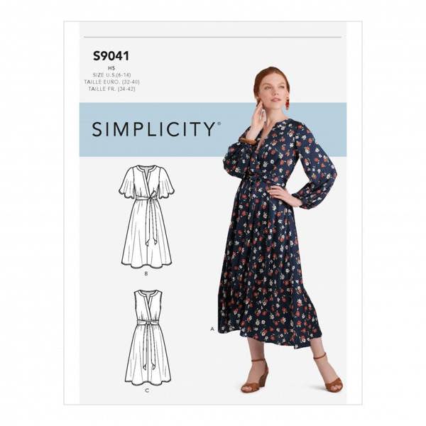 Simplicity Sewing Pattern 9041, Dresses for Women, H5 (6-8-10-12-14) - Intermediate