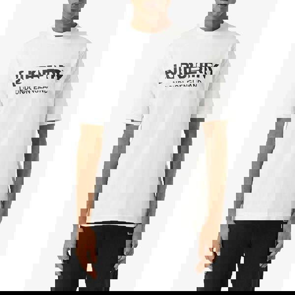 Burberry Letchford Logo Print T-Shirt   in  White