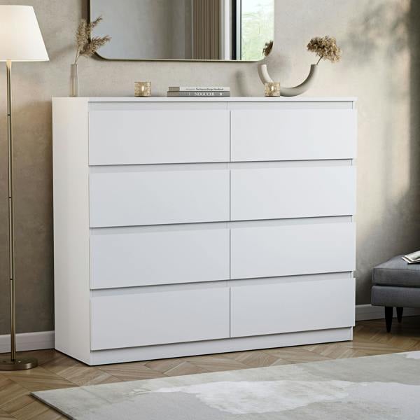 Vida Designs Denver 8 Drawer Chest, Black