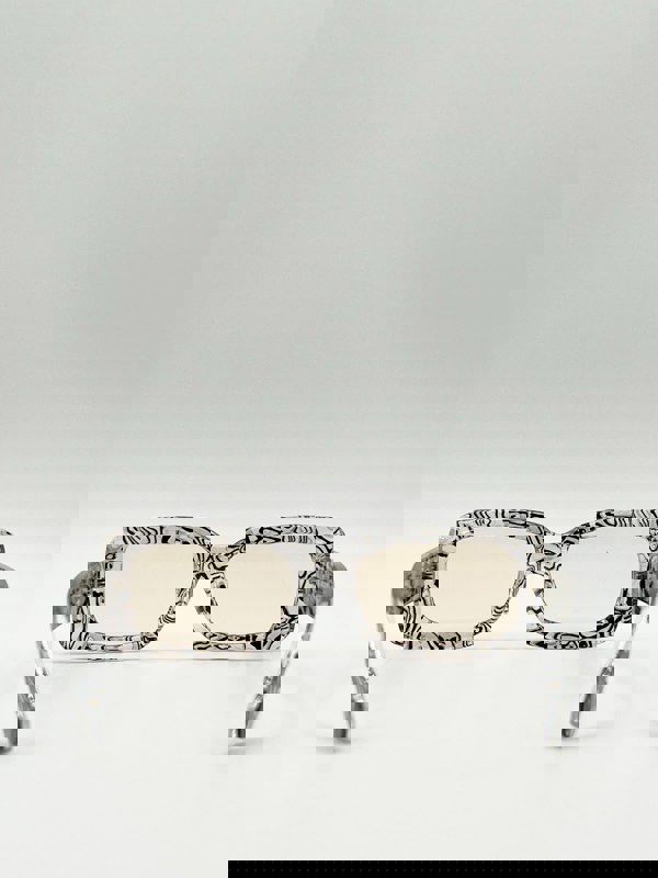 SVNX Zebra Print square frame sunglasses