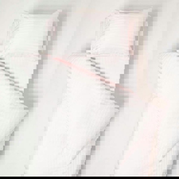 HOMESCAPES Elegant Striped 330 TC Egyptian Cotton Cot Bed Duvet Cover Set