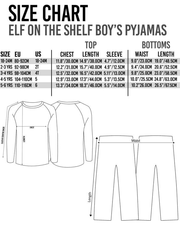The Elf On The Shelf Unisex Kids Red Long Sleeve Long Leg Pyjama Set