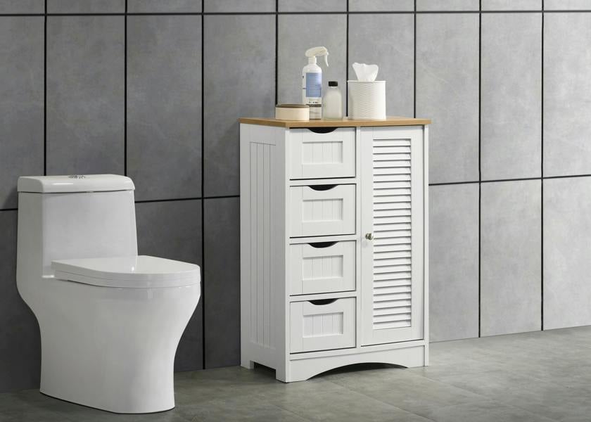 Modern Freestanding Bathroom Storage Cabinet Unit