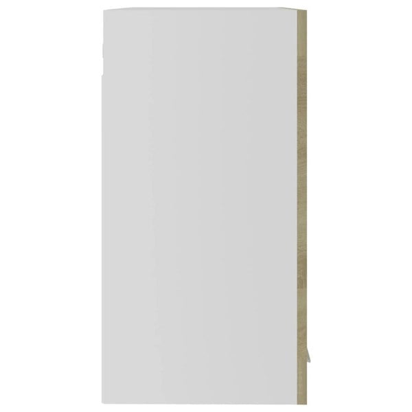 Berkfield Hanging Glass Cabinet Sonoma Oak  60x31x60 cm Engineered Wood