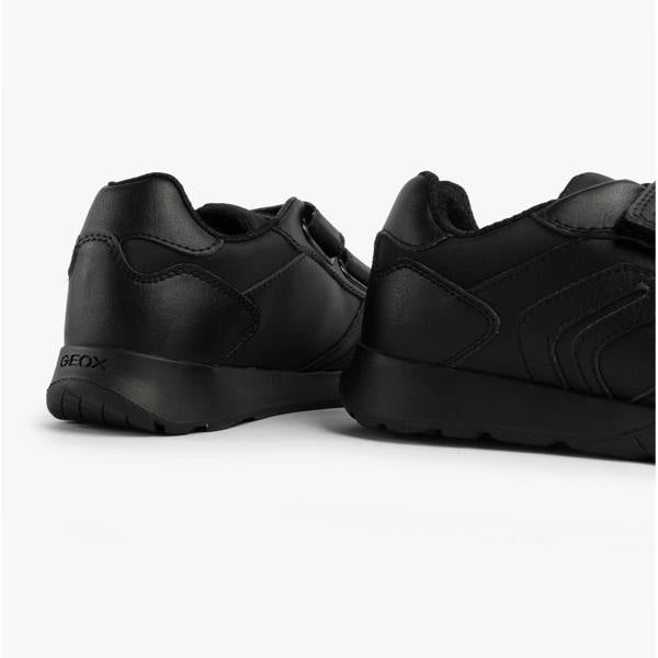 Geox GEOX J RANN-E BOY Unisex Kids Touch Fasten Trainers Black