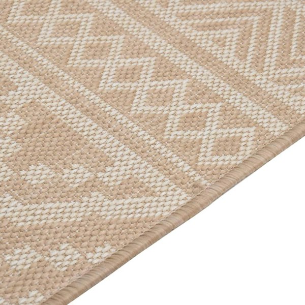 Berkfield Outdoor Flatweave Rug 200x280 cm Brown Stripes