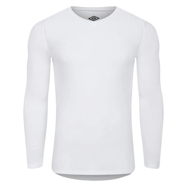 Umbro Mens Pro Long-Sleeved Base Layer Top - White