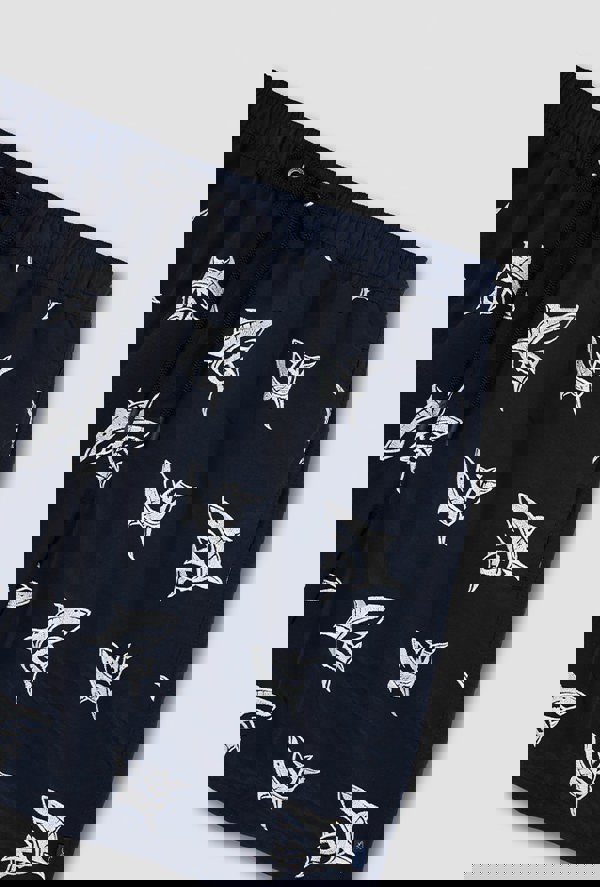 Paul & Shark Men's Shark Pattern Swim Shorts - Navy