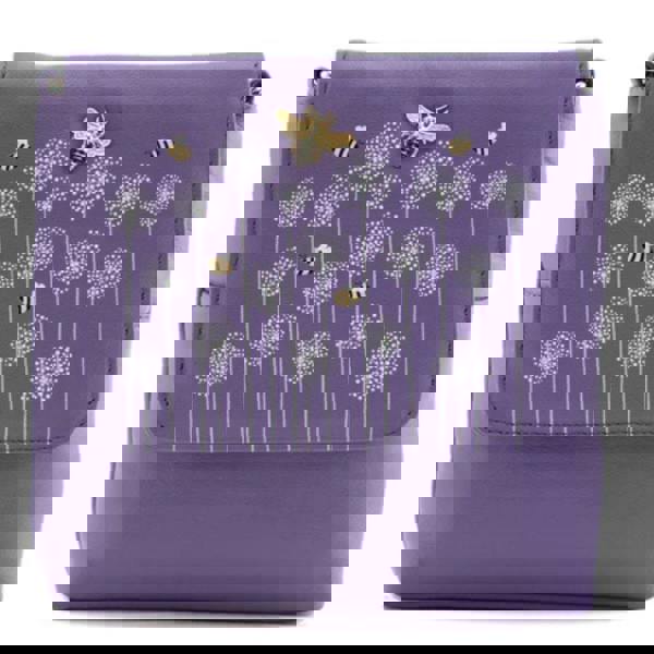 Mala Leather Moonflower Bee Small Crossbody Soft Leather Bag