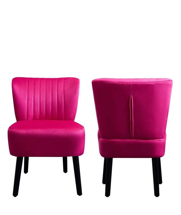 Groundlevel Crushed Velvet Shell Accent Chair