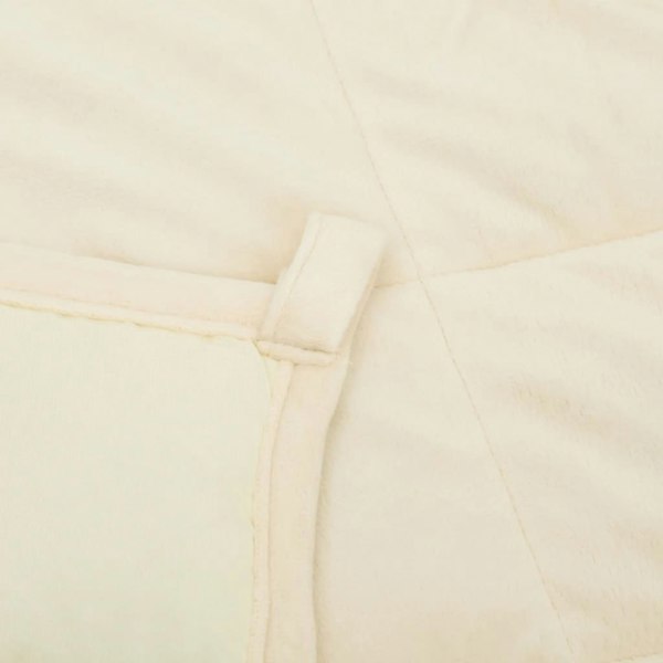 Berkfield Weighted Blanket Light Cream 152x203 cm 11 kg Fabric