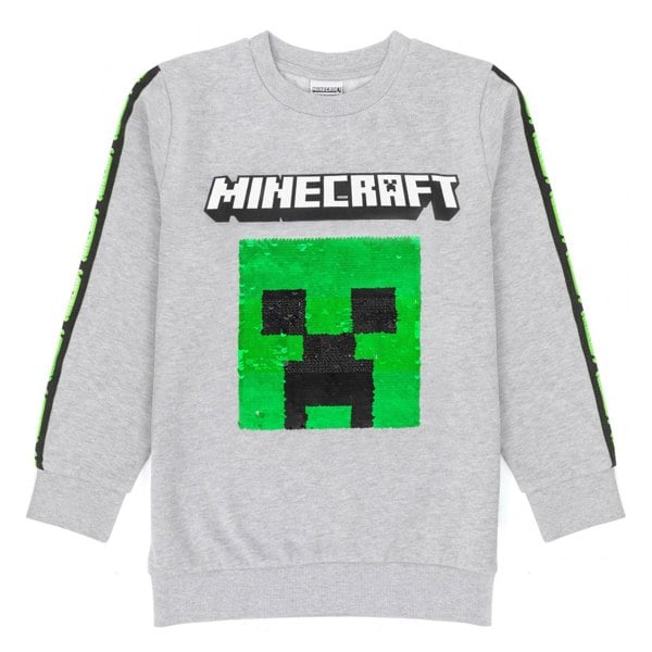 Minecraft Childrens/Kids Sequin Flip Sweatshirt - Grey