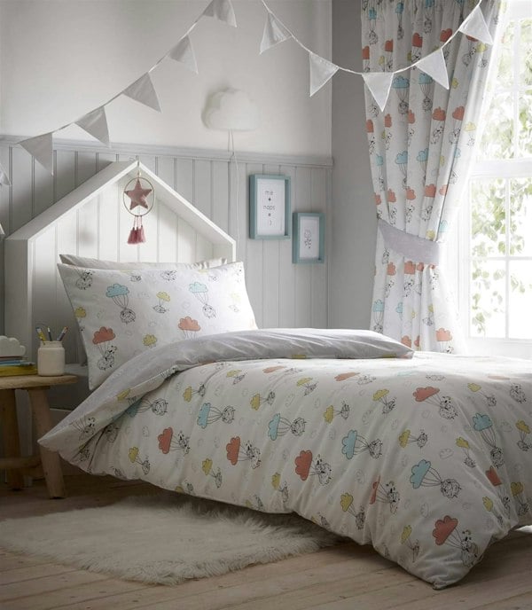 Portfolio Home Sheep Dreams Children Reversible Bedding Duvet Cover Set