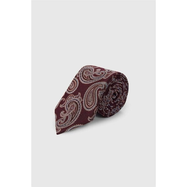 Ted Baker Burgundy Paisley Boucle Tie