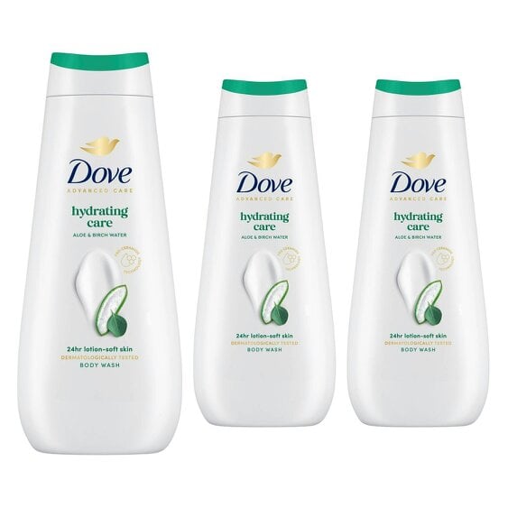 Dove Advanced Care Hydrating Care Body Wash 24H Renewing Micromoisture, 3x400ml