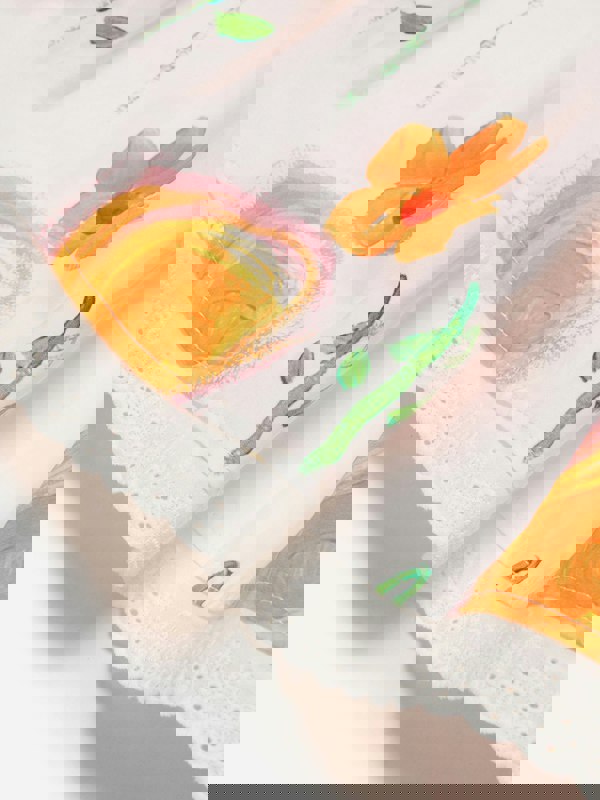 MARNI KIDS MARNI Girls Flower Print Skirt in White