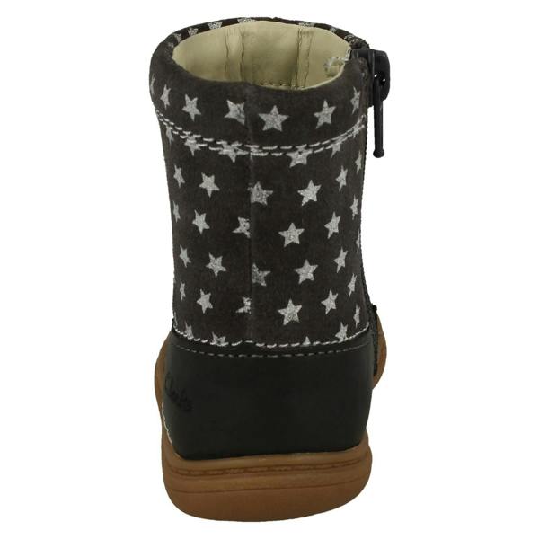 Clarks Girls Clarks Rabbit Detailed Mid Calf Boots Flash Ear