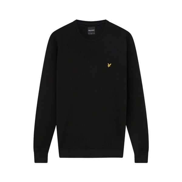 Lyle & Scott Mens Crew Neck Long-Sleeved Sweatshirt - Jet Black