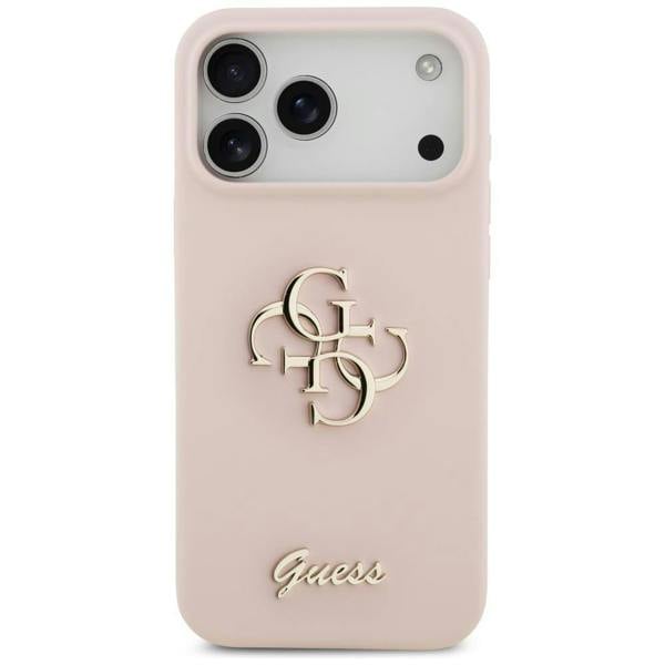 Guess Liquid Silicone 4G Metal Logo Case for iPhone 17 Pro Max 6.9" Pink - GUHCP17XSC4GSMP