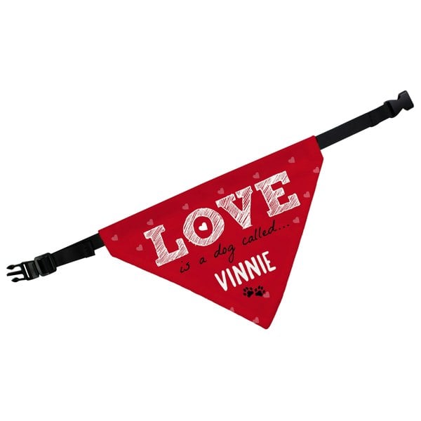 Personalised Memento Company Personalised Love is... Dog Bandana