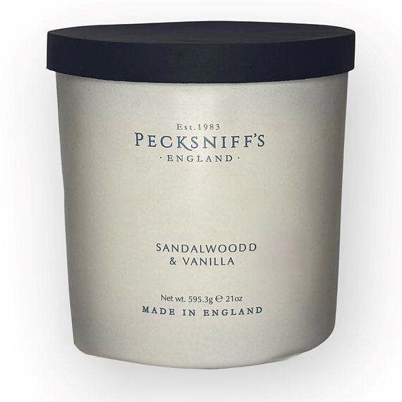 Pecksniff's Sandalwood & Vanilla Scented Candle 595.3g